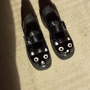 Black cat shoes
